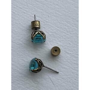 Large teal earrings